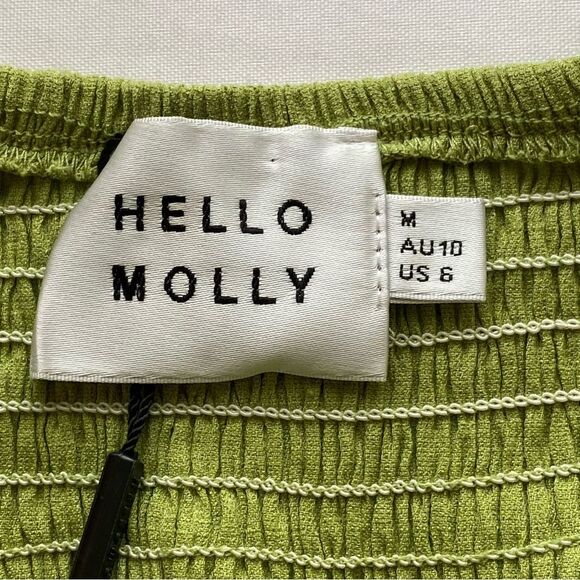 NWOT Hello Molly Green Gal Is Fun Midi Dress Size 6 - Picture 13 of 16